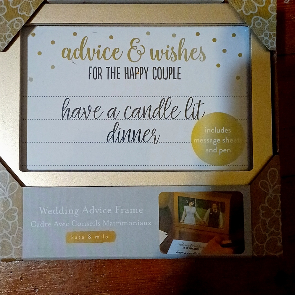 Wedding advice frame gift